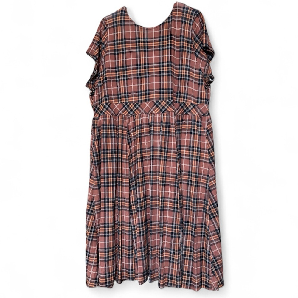 Torrid Plaid Midi Dress in Brown and Black-size 3 - Picture 3 of 5